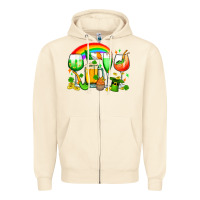 Sandshell wine glasses st. patricks Zipper Hoodie - OliviaCreatesArt