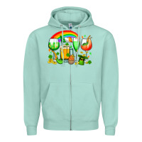 Seafoam wine glasses st. patricks Zipper Hoodie - OliviaCreatesArt