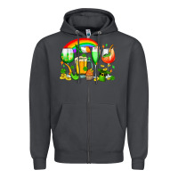 Smoke wine glasses st. patricks Zipper Hoodie - OliviaCreatesArt