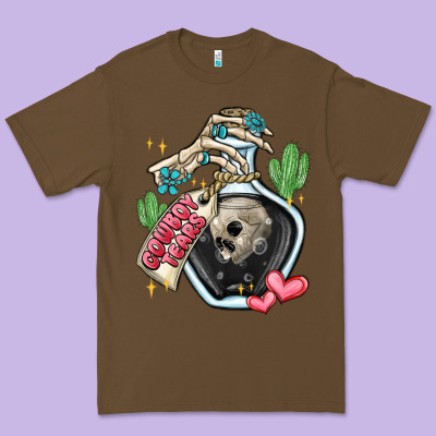 Cowboy Tears Premium Tee Designed By Maliassmallbusiness