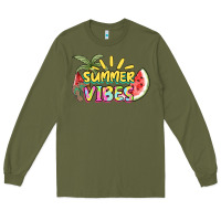 Army Green summer vibes Long Sleeve Tee - NancyCooperArtShop