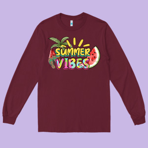 Summer Vibes Long Sleeve Tee Designed By Nancycooperartshop