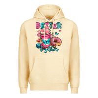 Pina Colada better together donut and coffee valentines day Premium Hoodie - OliviaCreatesArt