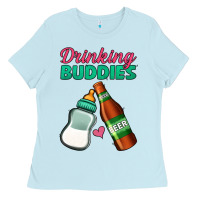 Baby Blue Drinking Buddies Ladies Tee - Jasminsmagicworld