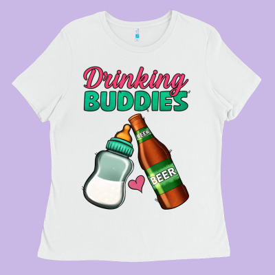 Drinking Buddies Ladies Tee Designed By Jasminsmagicworld