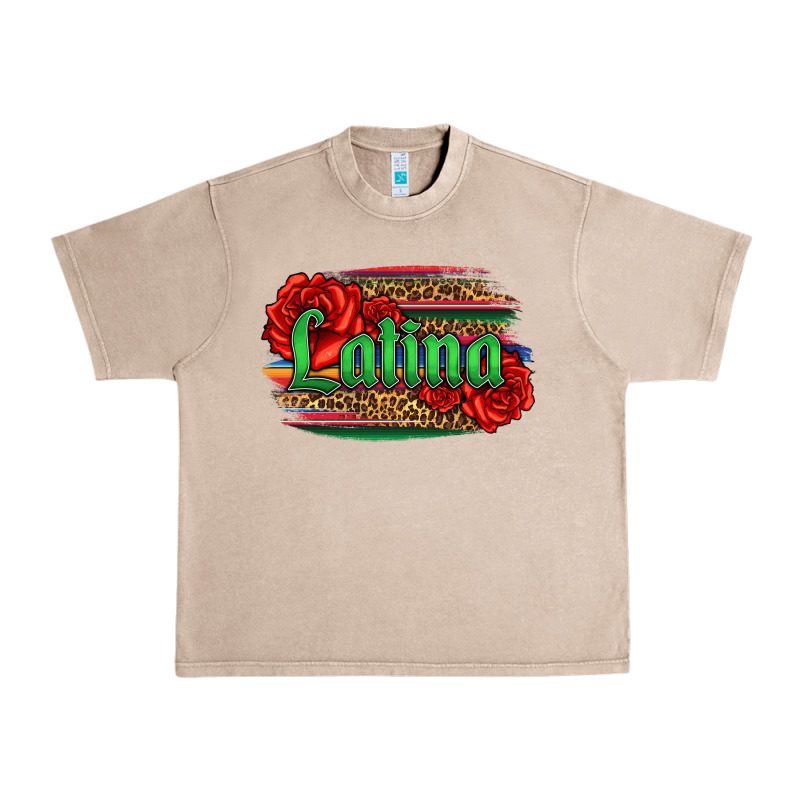 Latina With Serape And Roses Urban Heavy Tee by Jasminsmagicworld | Teevron