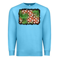 Ocean Blue halloween ghost background Premium Sweatshirt - BundleAndBundleShop