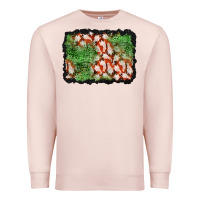 Pale Pink halloween ghost background Premium Sweatshirt - BundleAndBundleShop