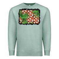 Seafoam halloween ghost background Premium Sweatshirt - BundleAndBundleShop