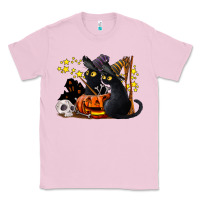 Bubblegum Pink halloween black cats Classic Tee - LillyAllenDesigns