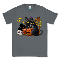 Charcoal Heather halloween black cats Classic Tee - LillyAllenDesigns