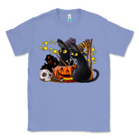 Colony Blue halloween black cats Classic Tee - LillyAllenDesigns