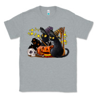Heather Grey halloween black cats Classic Tee - LillyAllenDesigns