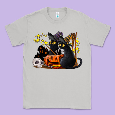 Halloween Black Cats Classic Tee Designed By Lillyallendesigns