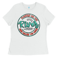 White floatin on the river killin my liver Ladies Tee - MaliasSmallBusiness