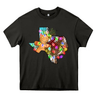 Asphalt christmas texas map Heavy Core Tee - AdoDesignShop