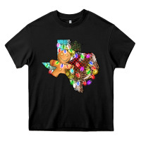 Black christmas texas map Heavy Core Tee - AdoDesignShop