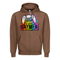 Chestnut gaymer lgbtq gaming Zipper Hoodie - OliviaCreatesArt
