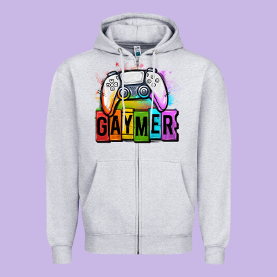 Gaymer Lgbtq Gaming Zipper Hoodie Designed By Oliviacreatesart