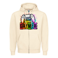 Sandshell gaymer lgbtq gaming Zipper Hoodie - OliviaCreatesArt