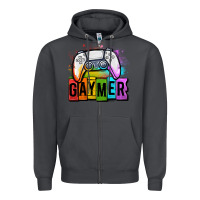 Smoke gaymer lgbtq gaming Zipper Hoodie - OliviaCreatesArt