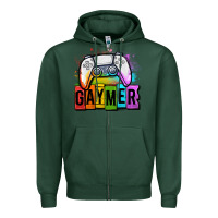Sports Green gaymer lgbtq gaming Zipper Hoodie - OliviaCreatesArt