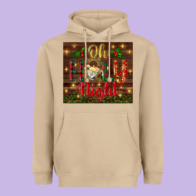 Oh Holy Night Heavyweight Hoodie Designed By Bundleandbundleshop