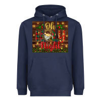 Navy oh holy night Heavyweight Hoodie - BundleAndBundleShop