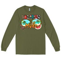 Army Green vacation mode Long Sleeve Tee - NancyCooperArtShop