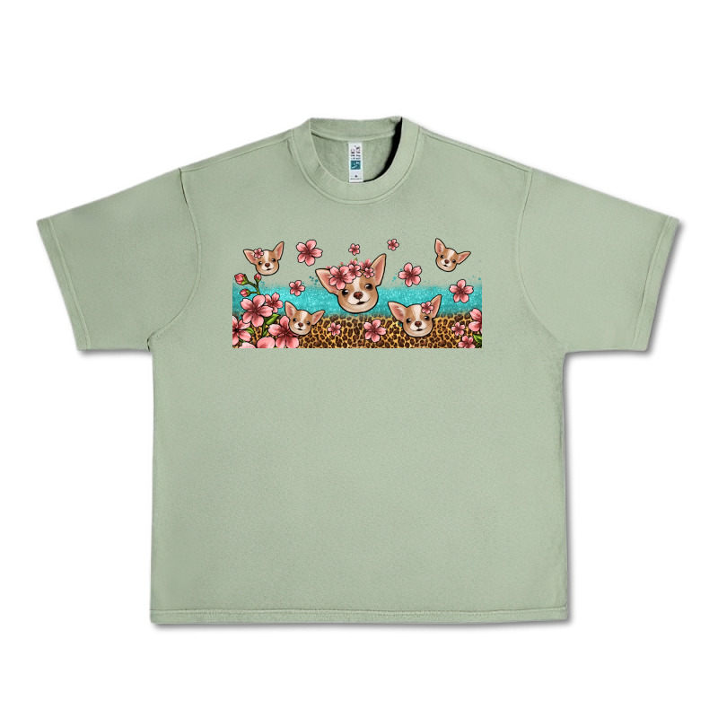 Floral Chihuahua Dogs Urban Heavy Tee by Jasminsmagicworld | Teevron