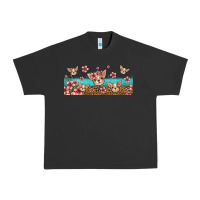 Pigment Black floral chihuahua dogs Urban Heavy Tee - Jasminsmagicworld