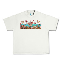 Pistachio floral chihuahua dogs Urban Heavy Tee - Jasminsmagicworld
