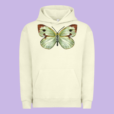 Cabbage Butterfly Urban Hoodie Designed By Lillyallendesigns