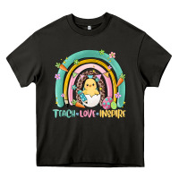 Asphalt teach love inspire rainbow Heavy Core Tee - MaliasSmallBusiness
