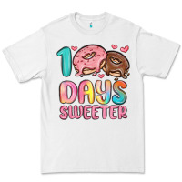 White 100 days sweeter Premium Tee - MaliasSmallBusiness