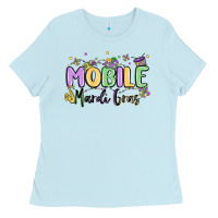 Baby Blue mobile mardi gras Ladies Tee - MaliasSmallBusiness
