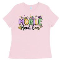 Bubblegum Pink mobile mardi gras Ladies Tee - MaliasSmallBusiness