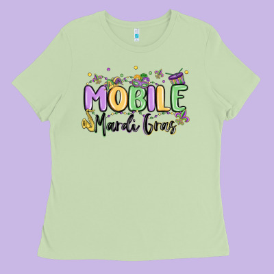 Mobile Mardi Gras Ladies Tee Designed By Maliassmallbusiness