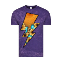 Cloud Purple Lightning Bolt Vintage Tee - JahusDesignShop
