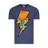 Vintage Denim Lightning Bolt Vintage Tee - JahusDesignShop