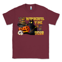 Burgundy wonderful time of the year halloween Classic Tee - LillyAllenDesigns
