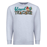 Heather Grey blessed teacher Premium Sweatshirt - BundleAndBundleShop