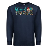 Navy blessed teacher Premium Sweatshirt - BundleAndBundleShop