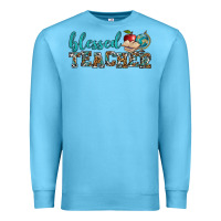 Ocean Blue blessed teacher Premium Sweatshirt - BundleAndBundleShop
