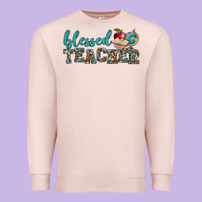 Blessed Teacher Premium Sweatshirt Designed By Bundleandbundleshop