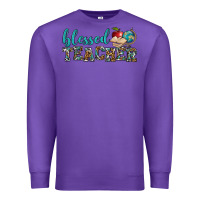 Purple blessed teacher Premium Sweatshirt - BundleAndBundleShop