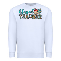 White blessed teacher Premium Sweatshirt - BundleAndBundleShop