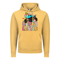 Vintage Mustard monster truck happy easter Vintage Hoodie - Artiststas