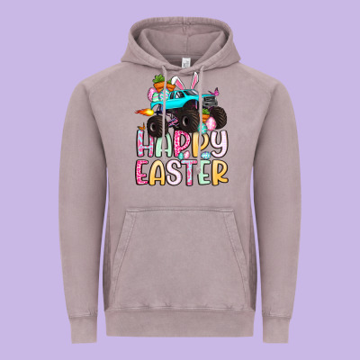 Monster Truck Happy Easter Vintage Hoodie Designed By Artiststas