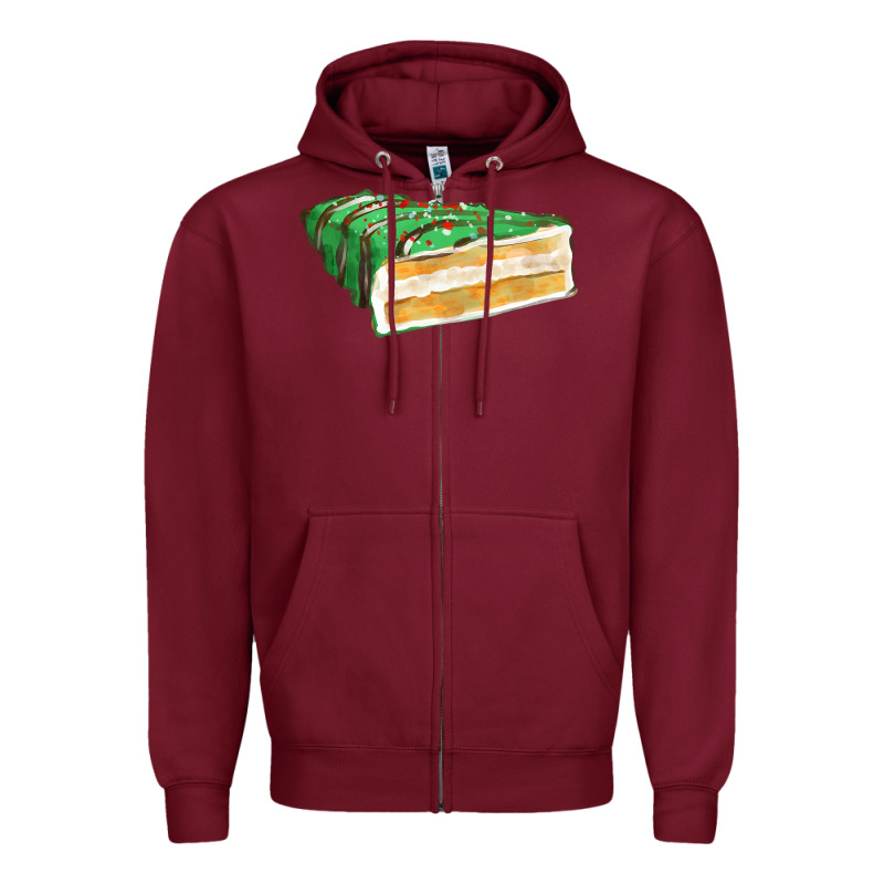 Green Christmas Cake Fa Element 1 Zipper Hoodie by FaDigitalArtStudio | Teevron